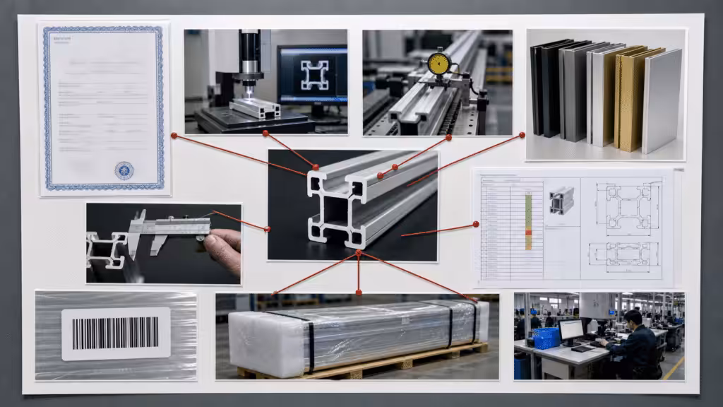 Quality evidence required from an aluminum extrusion manufacturer
