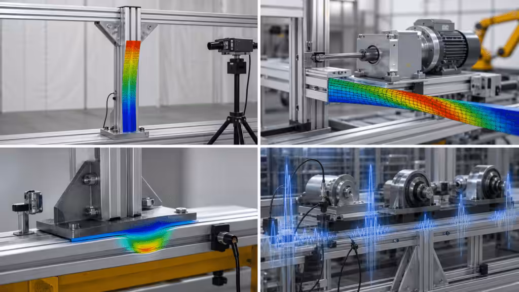 Buckling, torsion, local deformation, and vibration checks for T-slot aluminum profiles
