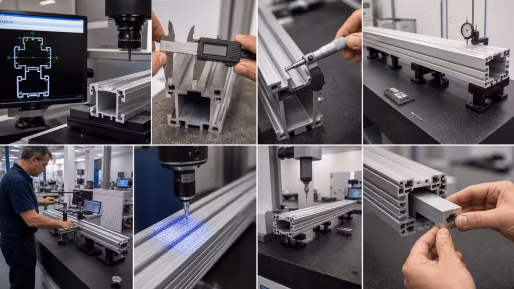 Aluminum extrusion tolerance and metrology capability assessment