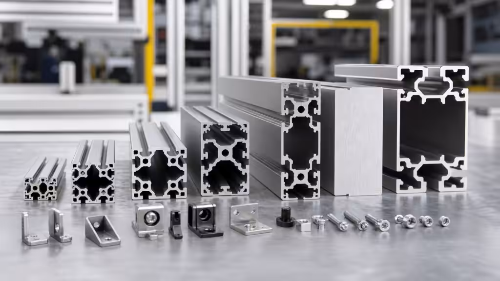 Common metric T-slot aluminum profile sizes=