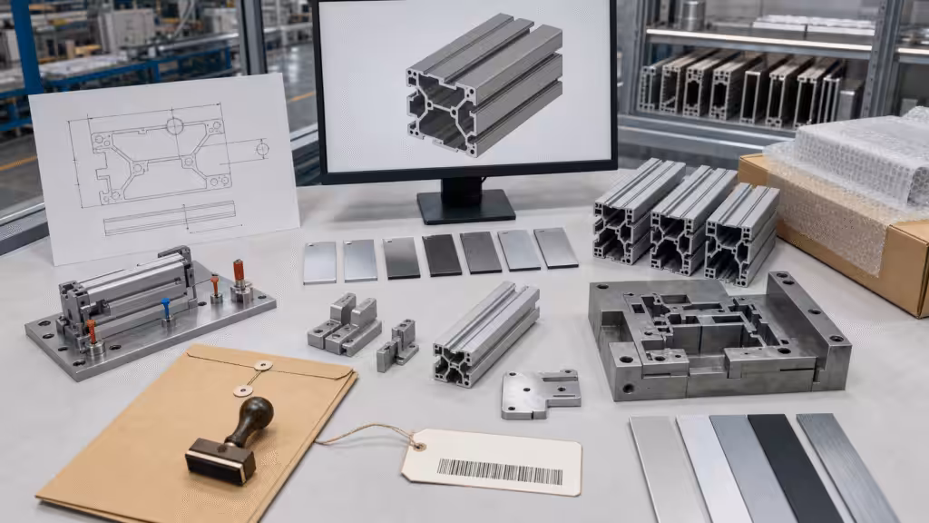 Complete engineering checklist and RFQ package for a custom aluminum profile.