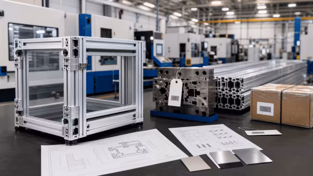 Approved custom aluminum profile released into traceable repeat production.