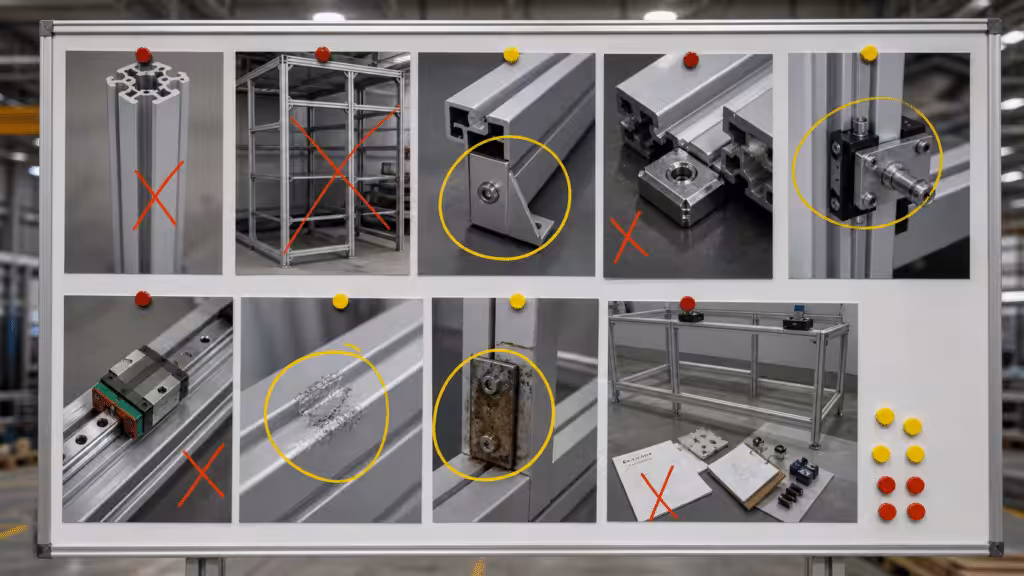 Common T-slot aluminum profile selection, compatibility, and assembly mistakes