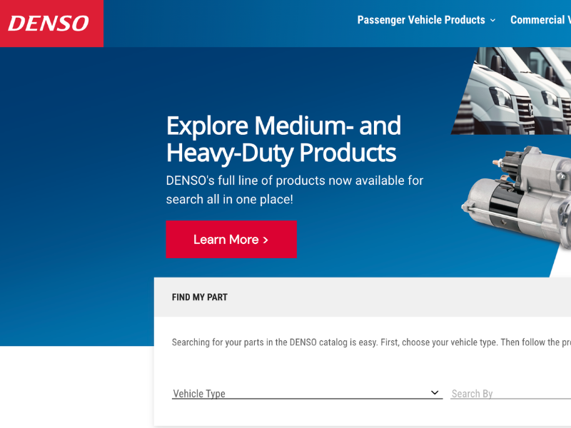 Showcase Denso radiator website 