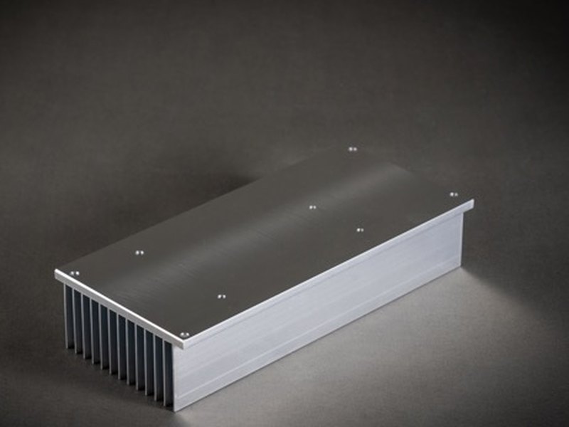 AL6063 extruded aluminum heat sink with straight fins