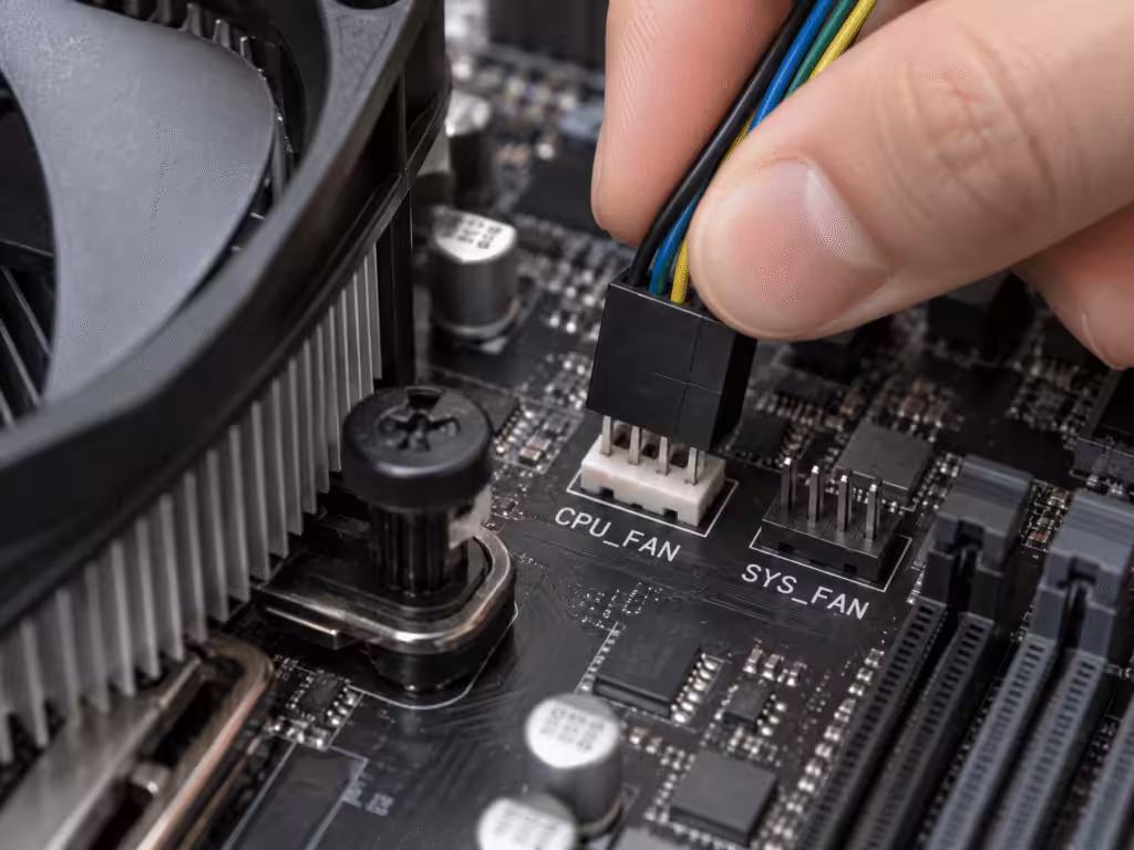 Connect CPU heatsink fan to CPU_FAN header