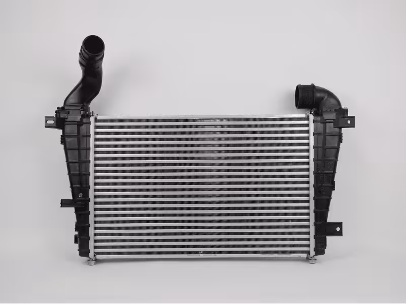 Comparison of vehicle heat exchangers including radiator condenser and intercooler